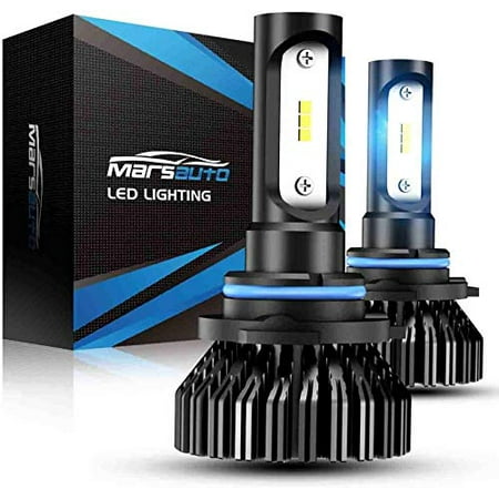 Marsauto 9005 LED Headlight Bulbs High Beam 8000LM 6000K 200% Brightness  HB3 Head Light Bulb Replacement for Halogen 12 CSP Chips Cool Bright Pack of 2