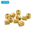 thumbnail image 3 of Unique Bargains Brass Threaded Repair Insert Nut, 10 Pcs M10x1.5 to M5x0.8 Thread Sleeve Reducing Nut Screw Reducer 10mm, 3 of 7