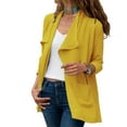 thumbnail image 2 of CAICJ98 Womens Cardigan Sweaters Long Women's Open Front Long Knited Cardigan Sweater with Pockets Soft Lightweight Outwear Yellow,L, 2 of 4