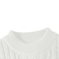 thumbnail image 3 of Mens Baggy Sweaters Cable Knit Crewneck Sweaters Long Sleeve Casual Plain Pullover Tops Fall Winter Clothes (XL, White), 3 of 6