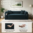 thumbnail image 6 of Folding Sofa Bed, Convertible Sleeper Floor Couch with 2 Pillows, Foldable Foam Mattress for Living Room/Dorm/Guest Room/Apartment/Small Space, 6 of 8