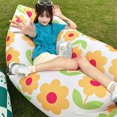 thumbnail image 3 of Inflatable Lounger Portable Foldable Polyester Fiber  Load Bearing Capacity Outdoor Air Chair for Hiking Picnic, 3 of 7