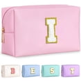thumbnail image 1 of Bolsa de maquillaje TOPEAST Preppy de piel sintética impermeable, rosa, 1 of 7