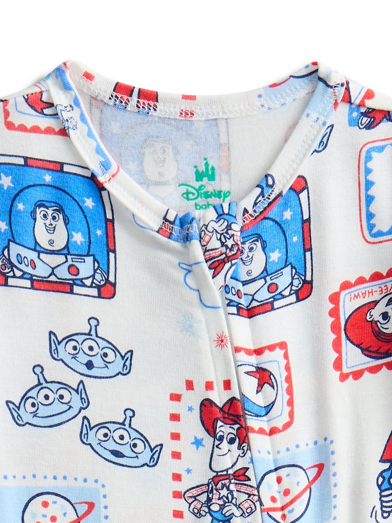 Toy Story Baby Boys Cozy and Comfortable Patriotic Americana Footed Sleep and Play, Sizes NB-6/9M
