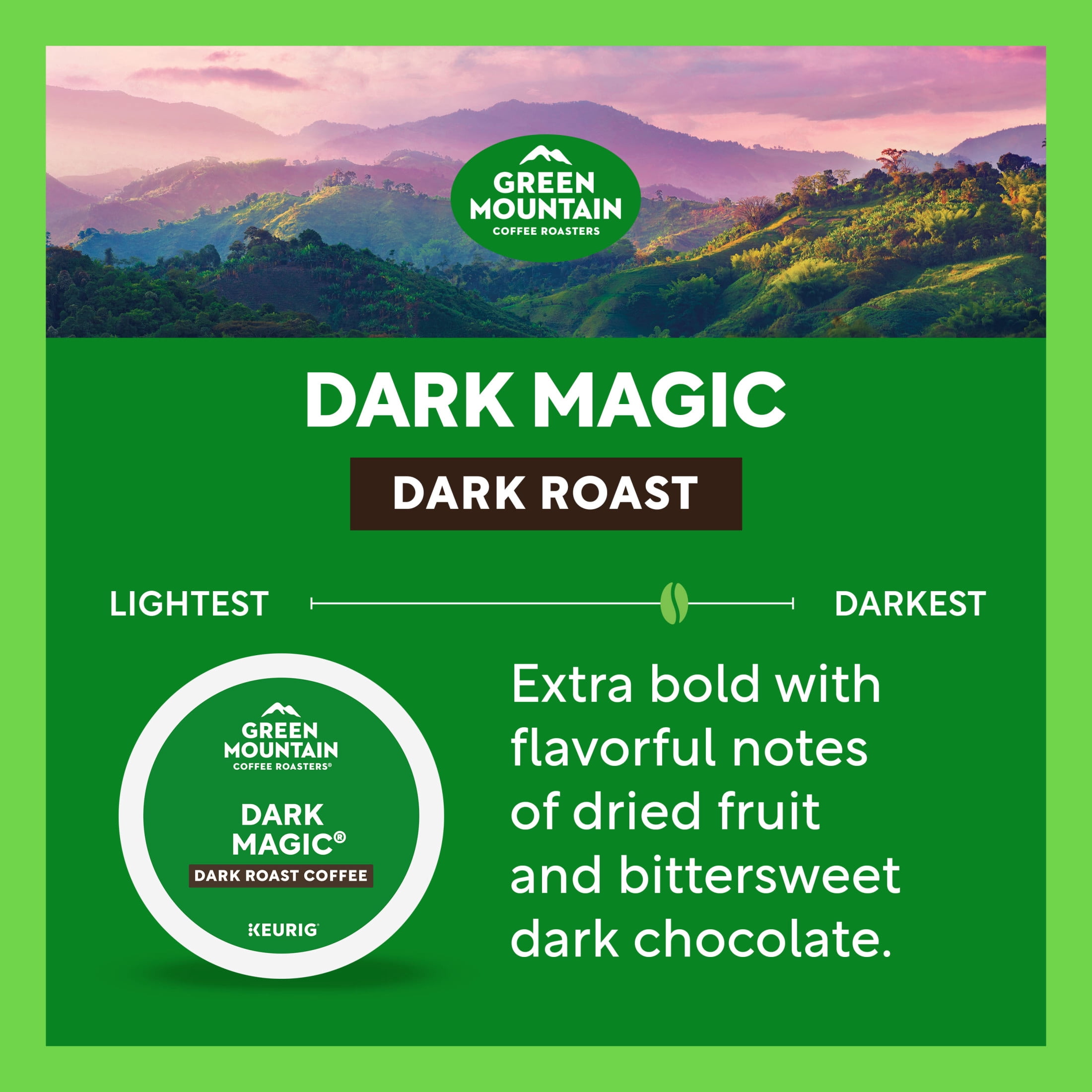 Green Mountain Coffee Roasters, Dark Magic Dark Roast K-Cup Coffee Pods, 60 Count