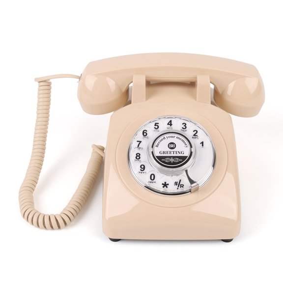 Vintage Voice Recording Guest Book Telephone – Audio Guest Book Phone for Weddings, Bridal Showers, Anniversaries & Special Events, Retro Wedding Voice Recorder,USB Rechargeable, Wedding Gift (Ivory)