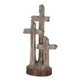 thumbnail image 1 of Dicksons Trois Croix Brun Naturel 8 x 4 Pierre en Résine Figurine de Collection de Table, 1 of 3