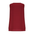 thumbnail image 4 of AherBiu Summer Tank Tops for Women Chiffon Flowy Camisole Tops Crewneck Layered Sleeveless Shirts Blouse, 4 of 7