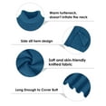 thumbnail image 5 of TIYOMI Women's Plus Size Teal Blue Tops Long Sleeve 3X Knitted Sweaters Turtleneck Shirts High Neck Tops Knitting Basic Solid Color Casual Warm Pullover Fall Winter Jumper Tops 3XL 22W 24W, 5 of 7