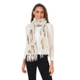 thumbnail image 2 of FORMRS Womens Scarf Winter Soft Long Big Warm Shawls Wrap Tassel Scarves, Watercolor Seashells, 2 of 9