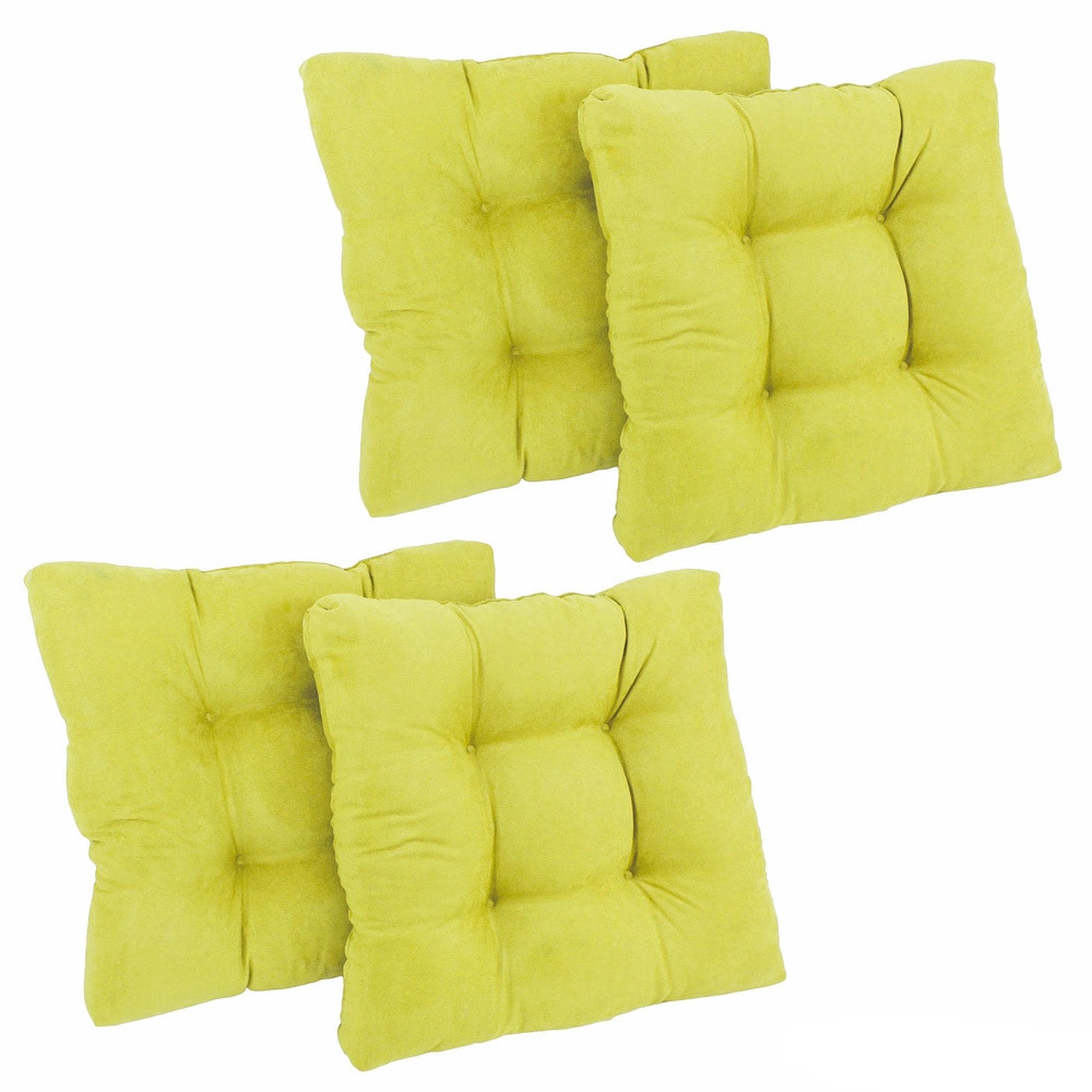 Blazing Needles 19 Inch Square Microsuede Chair Cushion Set Of 4 19 X 19 Walmart Com Walmart Com