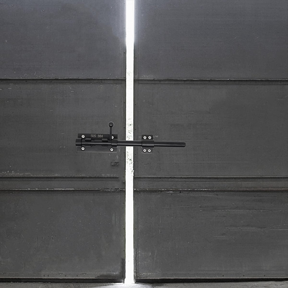 2X Heavy Duty Slide Bolt Gate  with A Padlock, Horizontal Bolt  Floor  Hardware (Black,10 Inch)