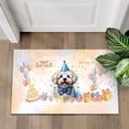 thumbnail image 4 of Watercolor Bichon Frise Happy Birthday Celebration Balloons Gift Party Doormat Bichons Dog Lovers Gifts Idea Indoor Outdoor Welcome Mat - 00028, 4 of 5