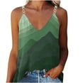 thumbnail image 2 of Summer Women Tank Tops Plus Size V-Neck Sleeveless Color Printed Classic Pullover Blouse Shirt Spaghetti Straps Casual Loose Dressy Going Out Tops For Women, 2 of 5
