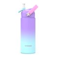 thumbnail image 1 of Ntswasd Botella De Agua Para Niños Con Pajita, Vasos Aislados Para Niños De 18 Oz Con Acero Inoxidable A Prueba De Fugas Para La Escuela, Niños, Niñas, Deportes Y Viajes (Púrpura), 1 of 5