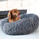 thumbnail image 2 of Cama para perros con forma de pez, redonda, relajante, para perros medianos, 76 cm, gris oscuro, 2 of 5