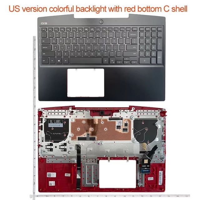 New For Dell Series G3 3590 3500 LCD top case/Bezel Cover/Palmrest Upper Case/Bottom Base Keyboard Colorful backlight 2