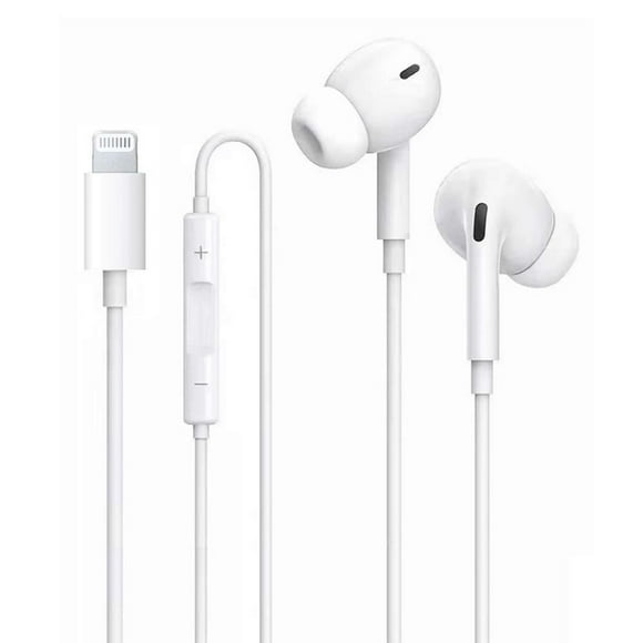 Audífonos in ear con micrófono iBox conector lightning, control de música y llamadas, MFI, blanco