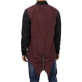 thumbnail image 3 of Ma Croix Mens Long Tail Jacket Lightweight Casual Bomber Windbreaker Collarless Slim Coat Outerwear, 3 of 5