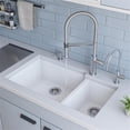 thumbnail image 1 of Pemberly Row White 34" Double Bowl Undermount Granite Composite Kitchen Sink, 1 of 9