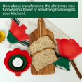 Kuorak Christmas Tree Funnel Set Silicone Foldable BPA Free Food Safe
