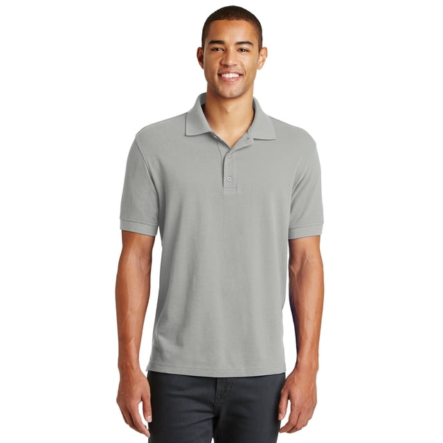Eddie Bauer Polo de piqué de algodón (EB100) Cromado, S eddie bauer 1062252