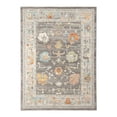 thumbnail image 2 of HomeRoots 531495 9 x 12 ft. Grey & Orange Floral Stain Resistant Indoor & Outdoor Rectangle Area Rug, 2 of 5