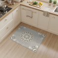 thumbnail image 2 of ODIKA 3'x5' Washable Throw Rug Large Vintage Beige Boho Mosaic Distressed Dining Table Are Under for Entryway, Kitchen, Mudroom, Stain Resistant, Low Profile, Non-Slip, 2 of 7