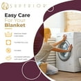 thumbnail image 4 of Superior Metro Chevron Zig-Zag All-Season Cotton Blanket, Full/Queen, Plum, 4 of 11