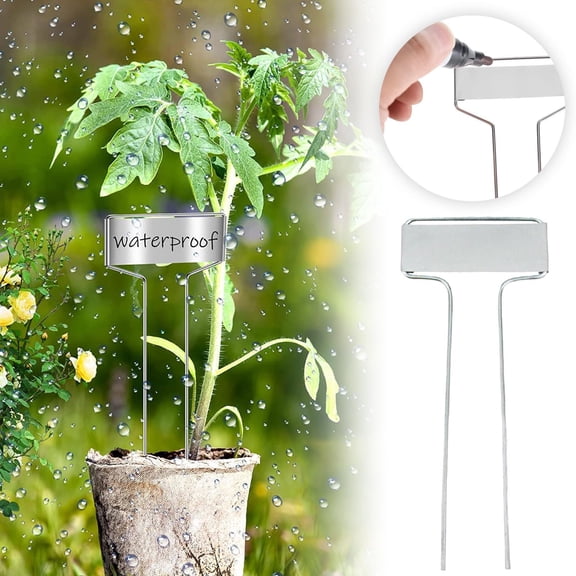 Stainless Steel Metal Garden Markers Reusable for Vegetable Flowers with Nameplate Logo Aluminum Durable 10PCS