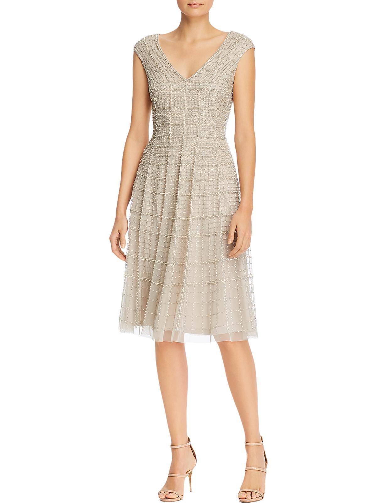 Adrianna Papell Womens Double V Nack 