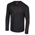 thumbnail image 2 of Men's Colosseum Black Texas Longhorns Color Pop Active Blend 2-Hit Long Sleeve T-Shirt, 2 of 3