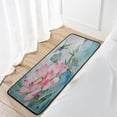 thumbnail image 7 of SKYSONIC Watercolor Lotus Dragonfly Kitchen Mats Washable Long Floor Runner Rug Non-Slip Fatigue Area Rugs Floral Leaf Absorbent Doormat Cushioned for Farmhouse Home Bath Indoor Outdoor Decor 39x20 in, 7 of 7