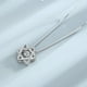 thumbnail image 4 of Collar HUOGUO de doble anillo de cristal de cobre para mujer, 4 of 5