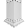 thumbnail image 5 of Ekena Millwork 12"W x 9'H Craftsman Classic Square Non-Tapered Magnolia Fretwork Column w/ Crown Capital & Crown Base, 5 of 8
