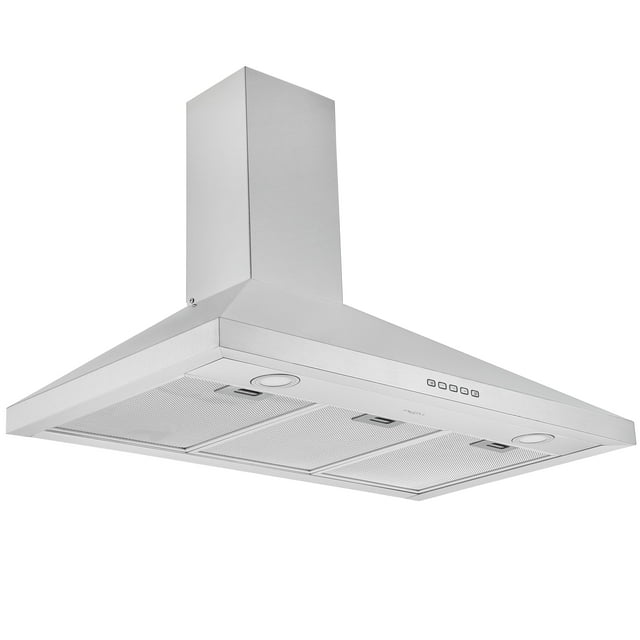 Ancona 36 in. Convertible Wall Mount Pyramid Range Hood in Stainless Steel