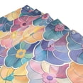 thumbnail image 3 of Colorful Flowers Flat Pattern Shower Curtains with 12 Hooks Waterproof Bathroom Decor 66" x 72", 3 of 6