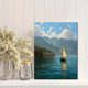 thumbnail image 2 of Qisvanset Sheepdog Watercolor Canvas Print 12x16 Inch Cafe Art, 2 of 8