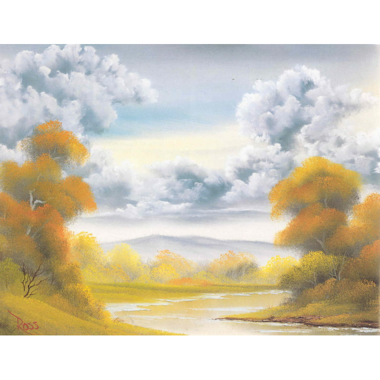 The Joy of Painting by Bob Ross Brushes Gray 5429-19 Digitally Printed –  The Fabric Candy Shoppe
