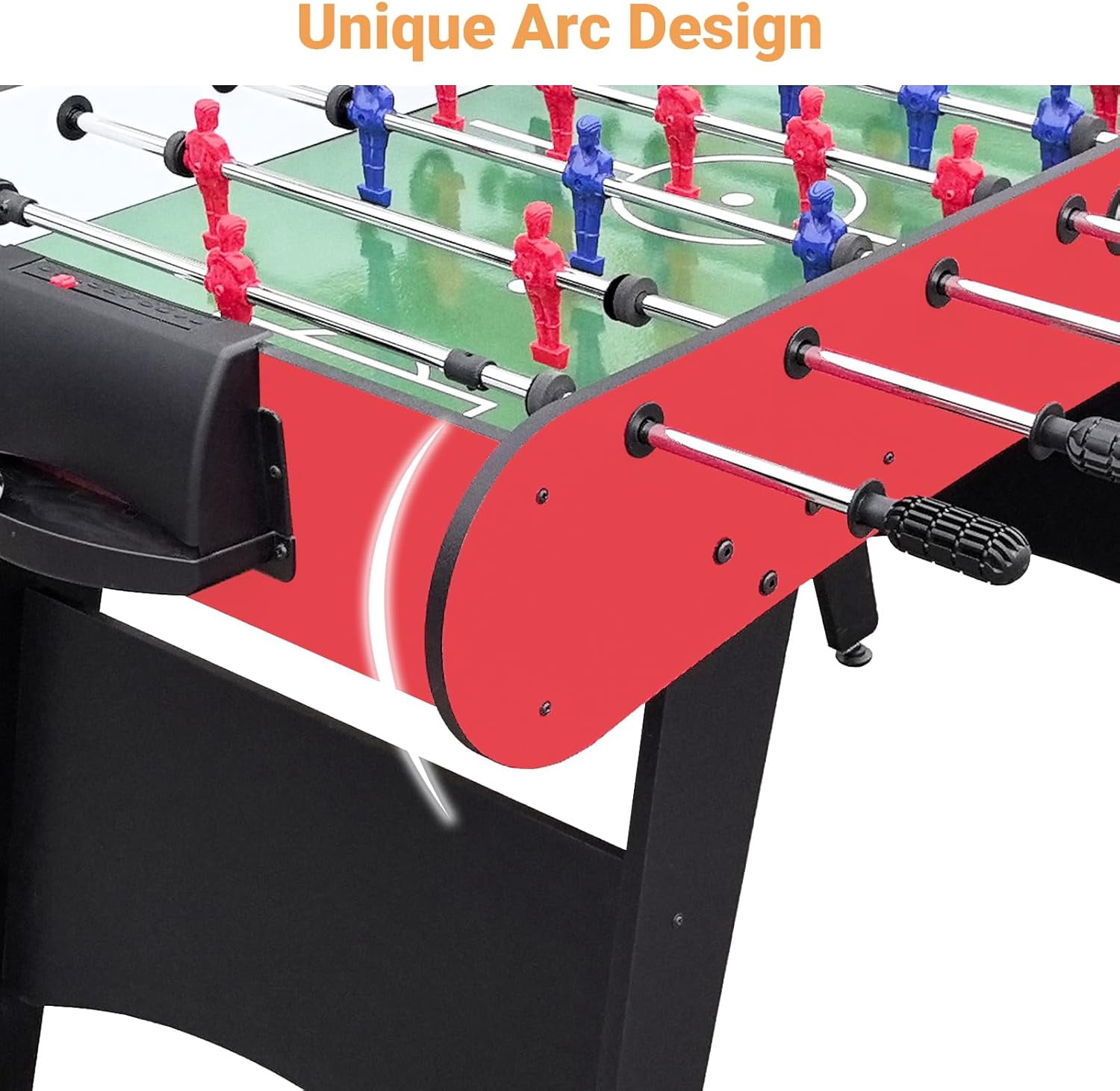 Kosevpou Foosball Table, 55/52/48 Large Size Soccer Game Tables for Adults & Kids, Table Games Includes 2 Foldable Cup Holders & 2/4 Balls with Sturdy Leg Levelers