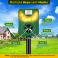 Ultrasonic Animal Repeller Solar Powered Outdoor, Deer Repellent