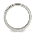 thumbnail image 2 of Solid Titanium Men's Matte Brushed Finish and Tri Dome Milgrain 7mm Ring Comfort-Fit Band Size 11, 2 of 4