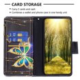 thumbnail image 4 of Feishell iPhone 15 Pro Max Case Zipper Purse Embossed Pattern Premium Leather Wallet Cover Flip Stand Card Slots Holder Magnetic with Wrist Strap Case for Apple iPhone 15 Pro Max, Big Butterfly, 4 of 9