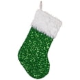 thumbnail image 2 of PryvnHome Christmas Stocking Sequin Stocking with Faux Fur Trim and Hanging Loop for Tree Decoration Candy Bag, 2 of 6