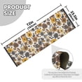 thumbnail image 5 of Yayeee Runner Rug for Bedroom 2'x6' Machine Washable Hallway Non Slip Mat, Brown Flowers, 5 of 8
