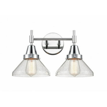 447-2W-PC-G4474-Innovations Lighting-Caden - 2 Light Bath Vanity-9.25 Inches Tall and 17 Inches Wide-Polished Chrome Finish-Seedy Glass Color