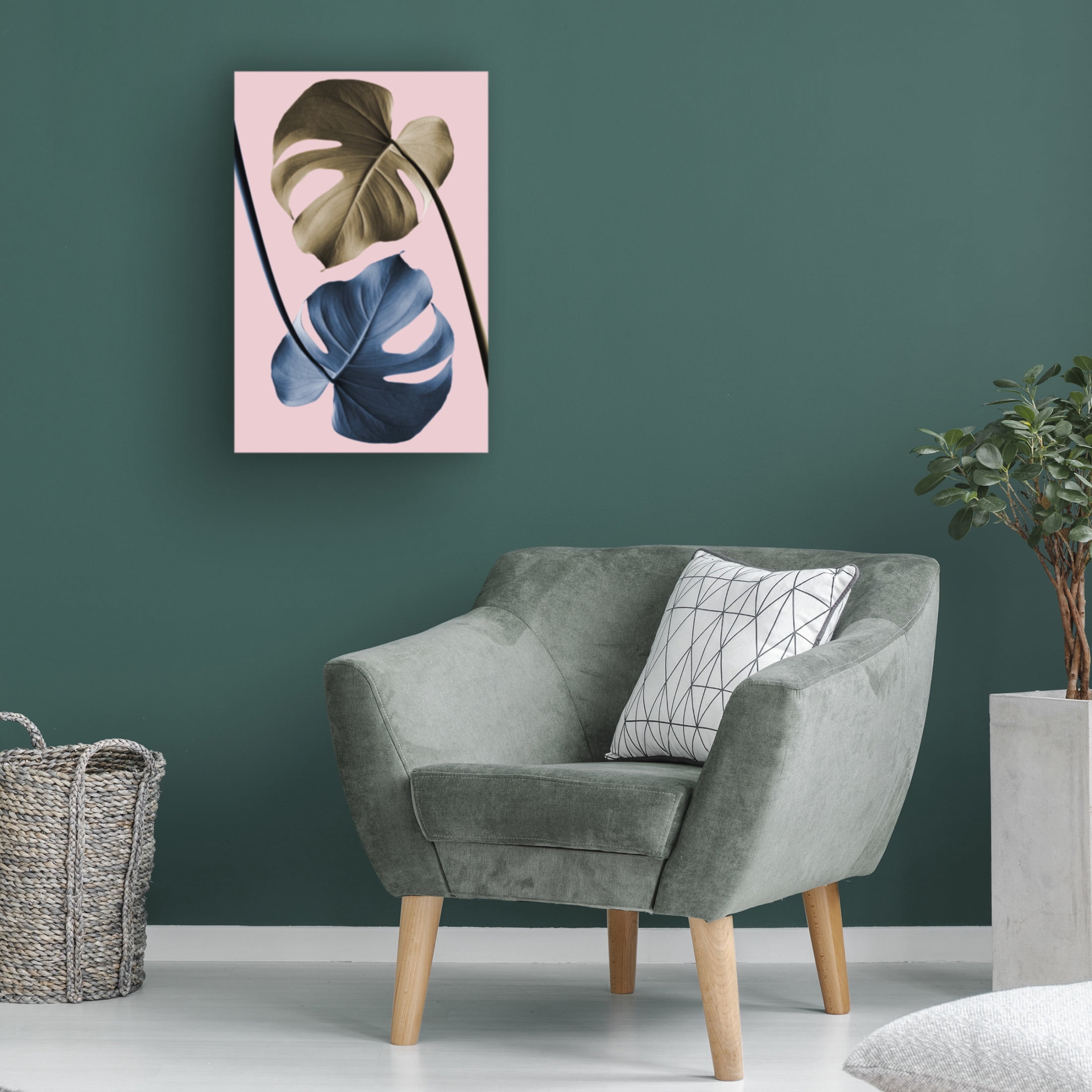 Trademark Fine Art Pictufy Studio Monstera Pink 12 Canvas Wall Art