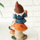 thumbnail image 2 of Garden Gnome - Traditional Hand Painted Garden Gnome, Funny Humorous Garden Gnome For Outdoors, Height 19cm, 2 of 4