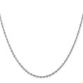 thumbnail image 6 of Auriga Fine Jewelry 10K White Gold 2 mm Diamond-cut Quadruple Rope Chain Necklace for Women 26", 6 of 8