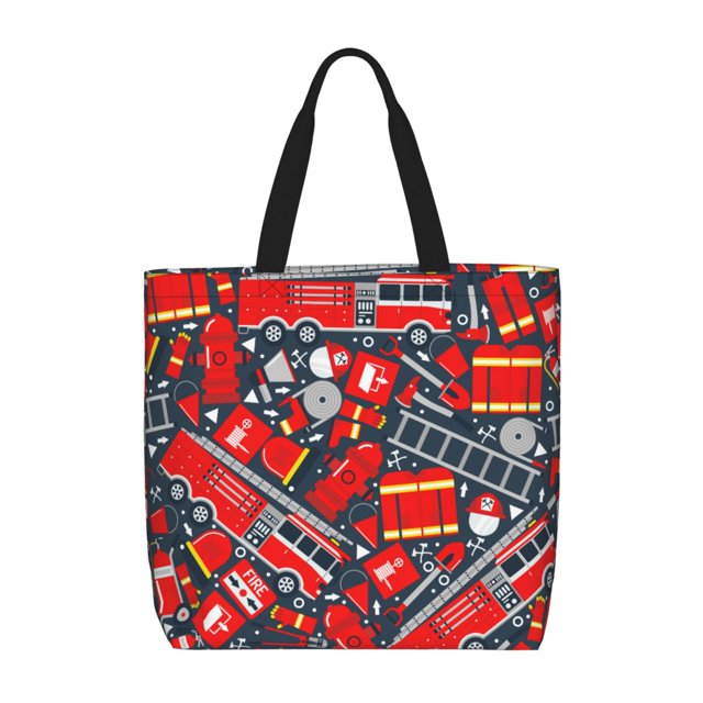Fotbe Fire Sign Bolsa Tote con Estampado para Mujer, Bolsos con Cremallera, Bolsa de Hombro Casual de Gran Capacidad con Bolsillos Internos